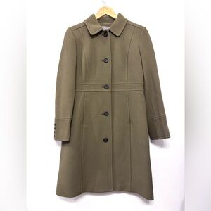 J.Crew Italian Double Cloth Woom Coat Lady Day Olive Green Women’s P10(6) NWOT